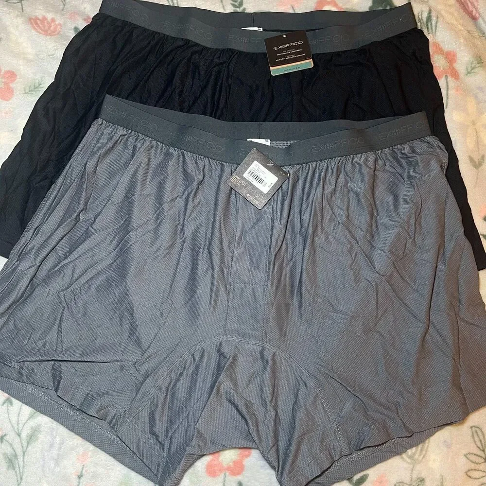 ExOfficio Men's XL Boxer Give-N-Go 2.0 Performance Underwear 2-Pack Quick Drying